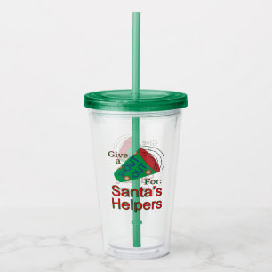 Shout Out for Santa's Helpers Acrylic Tumbler