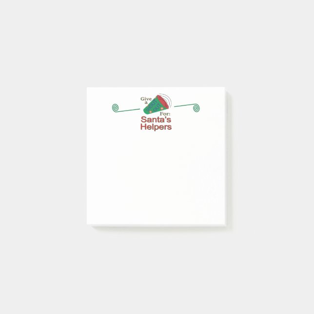 Shout Out for Santa's Helpers Post-it Notes (Front)