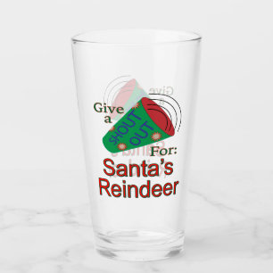 Shout Out for Santa's Reindeer Glass