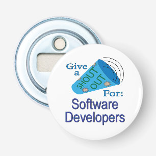 Shout Out for Software Developers Bottle Opener