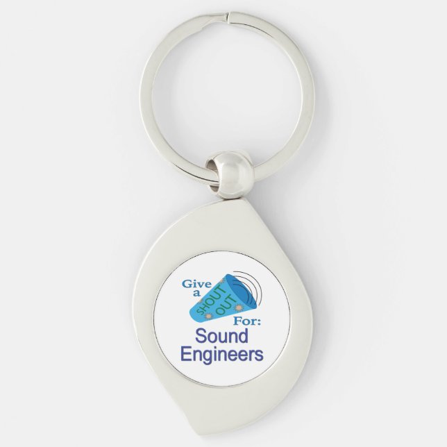 Shout Out for Sound Engineers Key Ring (Front)