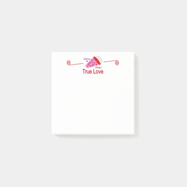 Shout Out for True Love Post-it Notes (Front)