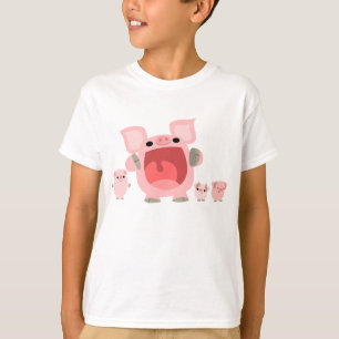 Shouting Cartoon Pigs Children T-shirt :)