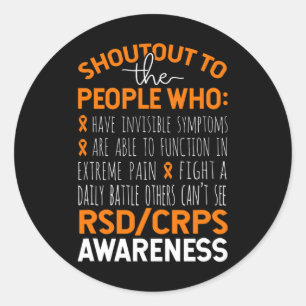 Shoutout To The People Rsdcrps Warrior Team Orange Classic Round Sticker