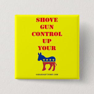 SHOVE GUN CONTROL 15 CM SQUARE BADGE