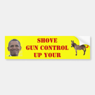 SHOVE GUN CONTROL BUMPER STICKER