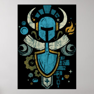 Shovel Knight Shovelry Emblem Crest Poster