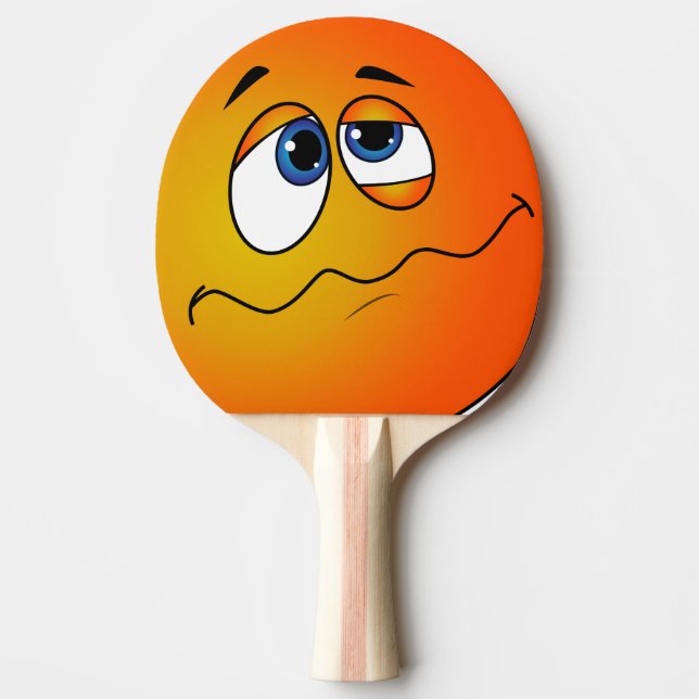 Shovel of ping pong with emoji. ping pong paddle (Front)
