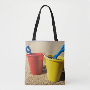 Shovels And Pails On Sandy Beach Tote Bag