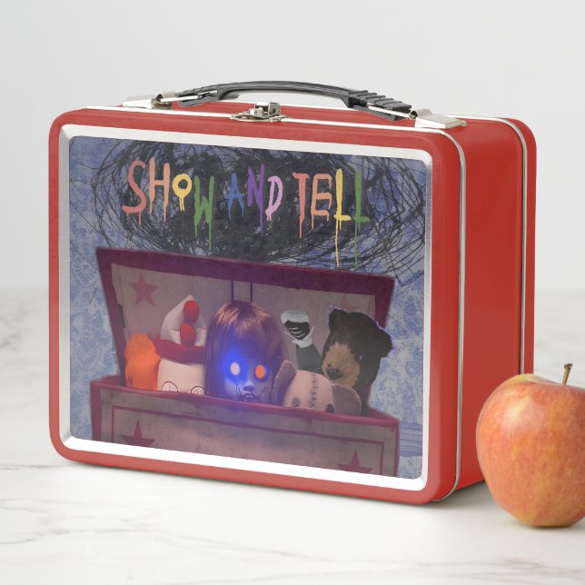 Show and Tell Creepy Toys Dolls (Lunchbox) Metal Lunch Box (In Situ)