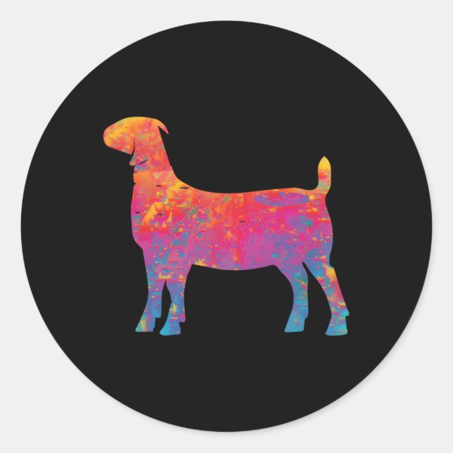 Show Boer Goat Classic Round Sticker (Front)