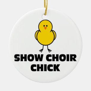 Show Choir Chick Ceramic Tree Decoration