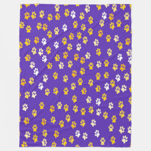 SHOW COLORS PAWS FLEECE DOG BLANKET