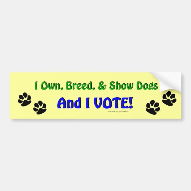 Show Dog Voters Bumper Sticker (Front)