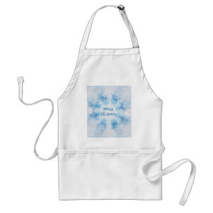 SHOW FLAKES PATTERN Merry Christmas Standard Apron