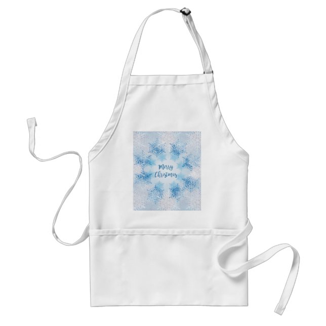 SHOW FLAKES PATTERN Merry Christmas Standard Apron (Front)
