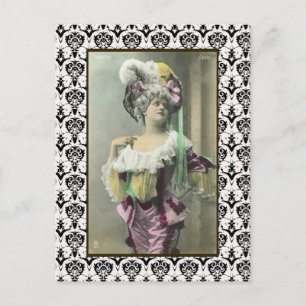 Show Girl Risque French Dancer Postcard