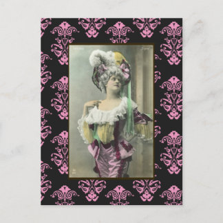 Show Girl Risque French Dancer Postcard