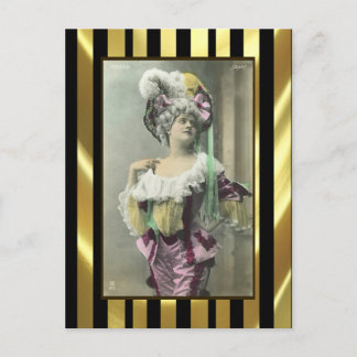 Show Girl Risque French Dancer Postcard