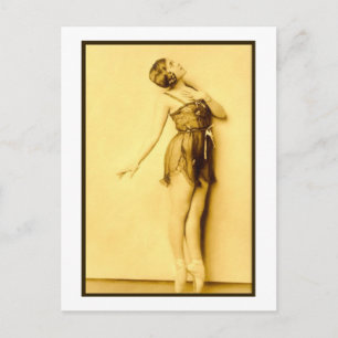 Show Girl Risque French Dancer Postcard