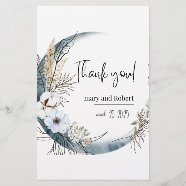 Show Gratitude and Appreciation with a Thank You   Stationery (Front)