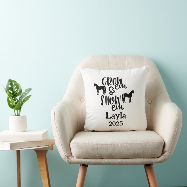 Show Horse Custom Name Pillow (Chair)