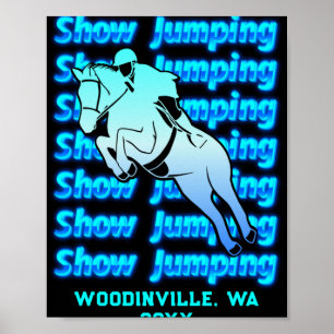 Show Jumng Event Or Location Date Name T Shirt  Poster