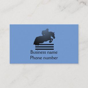  Show jumper clearing an obstacle.     Business Card
