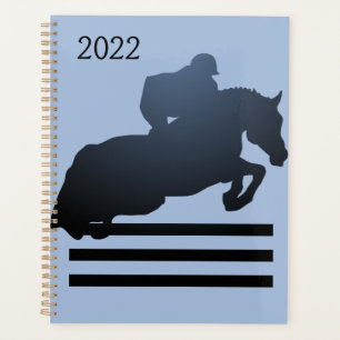 Show jumper clearing an obstacle.  planner