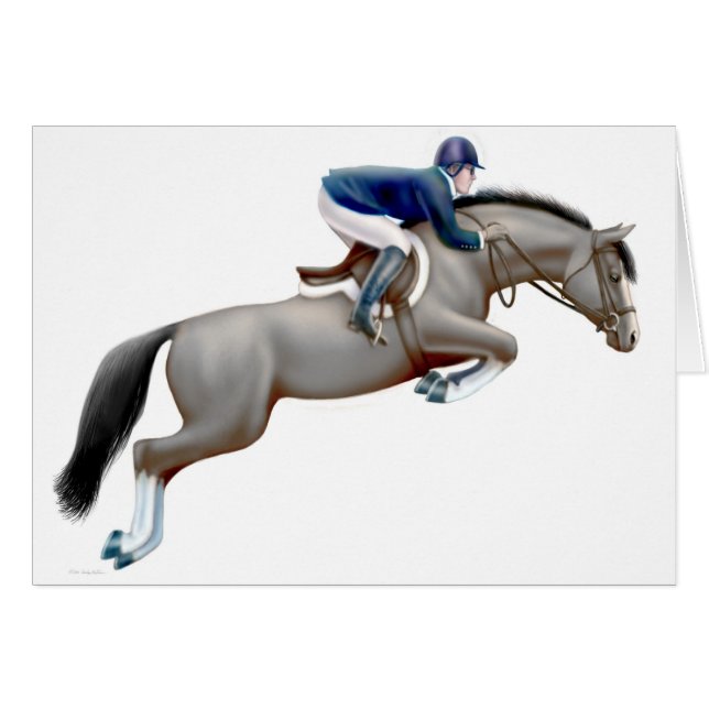 Show Jumper Grey Card (Front Horizontal)