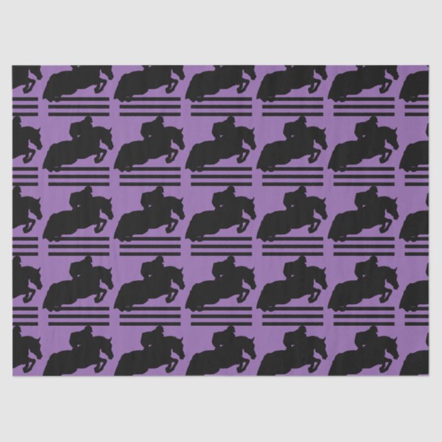 Show Jumper Silhouette for Horse Lovers Tissue Paper (Front)