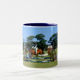 Show jumping in Jersey Two-Tone Coffee Mug