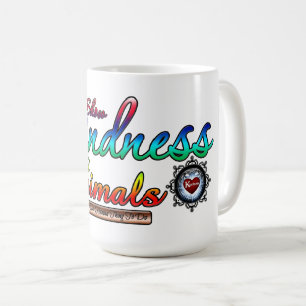 Show Kindness To Animals Rainbow Typography Coffee Mug