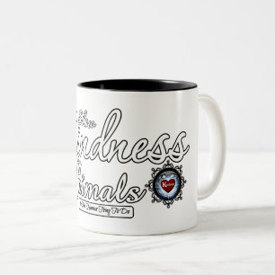 Show Kindness To Animals Two-Tone Coffee Mug
