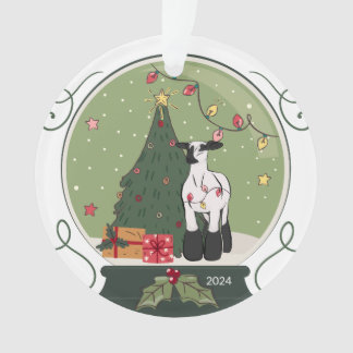 Show Lamb Acrylic Christmas Ornament