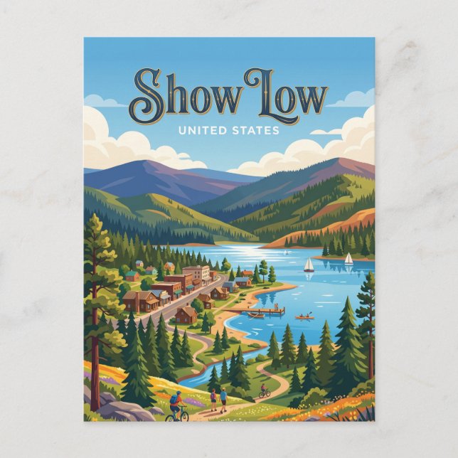 Show Low Arizona Postcard (Front)