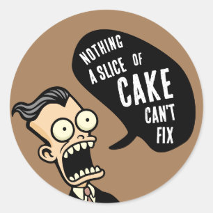 Show me the cake classic round sticker