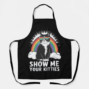 Show Me Your Kitties Funny Lesbian Gay Pride LGBT Apron