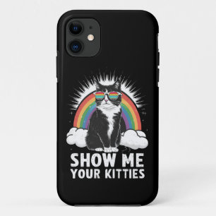 Show Me Your Kitties Funny Lesbian Gay Pride LGBT iPhone 11 Case