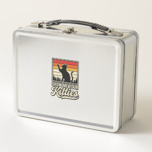 Show Me Your Kitties Vintage Cat Lover Design_1 Metal Lunch Box