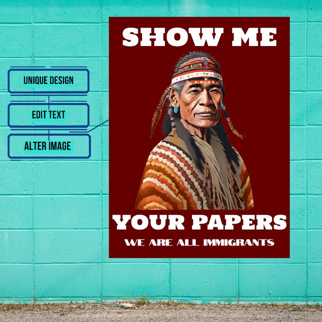 Show Me Your Papers Immigration Male Poster (Remember that you can INSTANT DOWNLOAD. Look for other variations in the collection.)