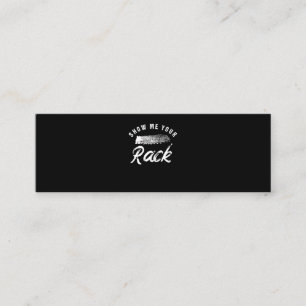 Show Me Your Rack   Funny Smoked BBQ Ribs Lover Mini Business Card