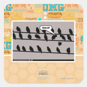 Show off! square sticker