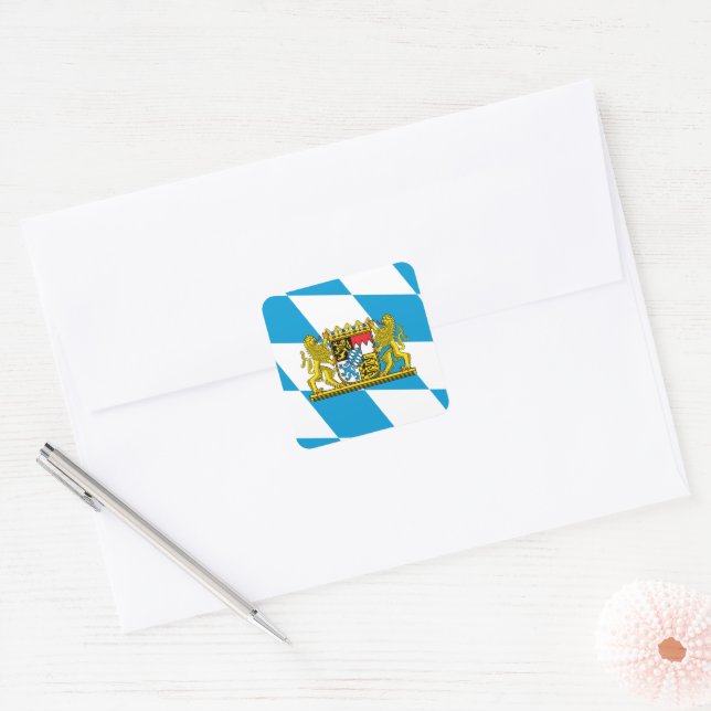 Show off your colors - Bayern/Bavaria Square Sticker (Envelope)