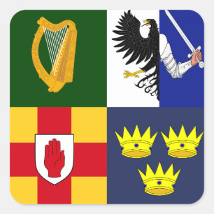 Show off your colours - Arms of Ireland Square Sticker