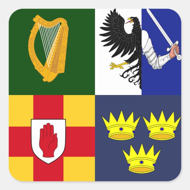 Show off your colours - Arms of Ireland Square Sticker (Front)