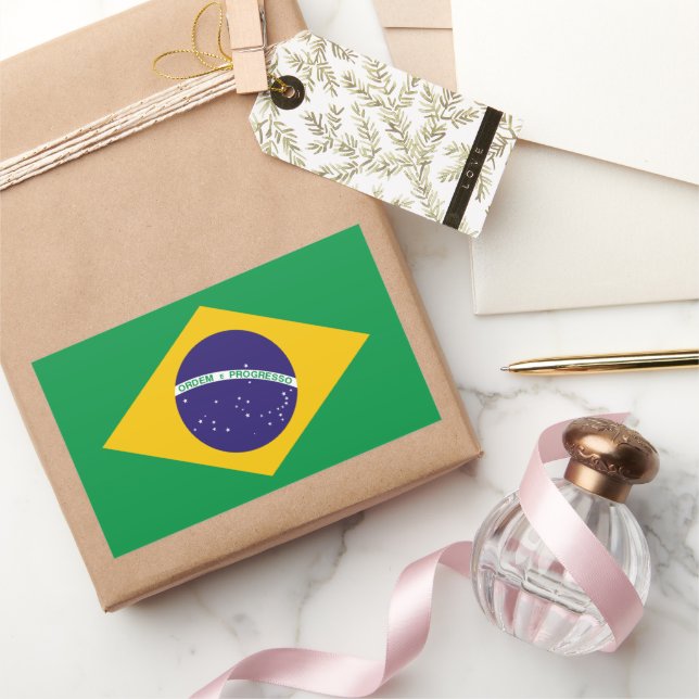 Show off your colours - Brazil Rectangular Sticker (Gifting)