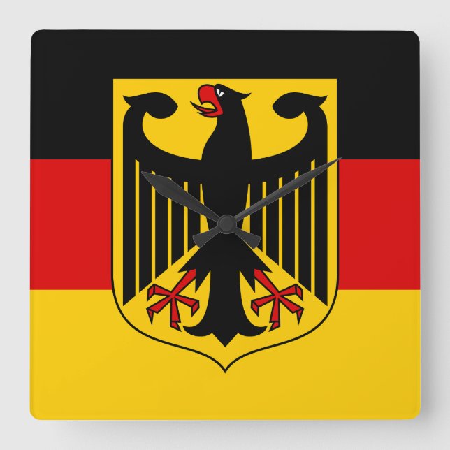 Show off your colours - Germany Square Wall Clock (Front)