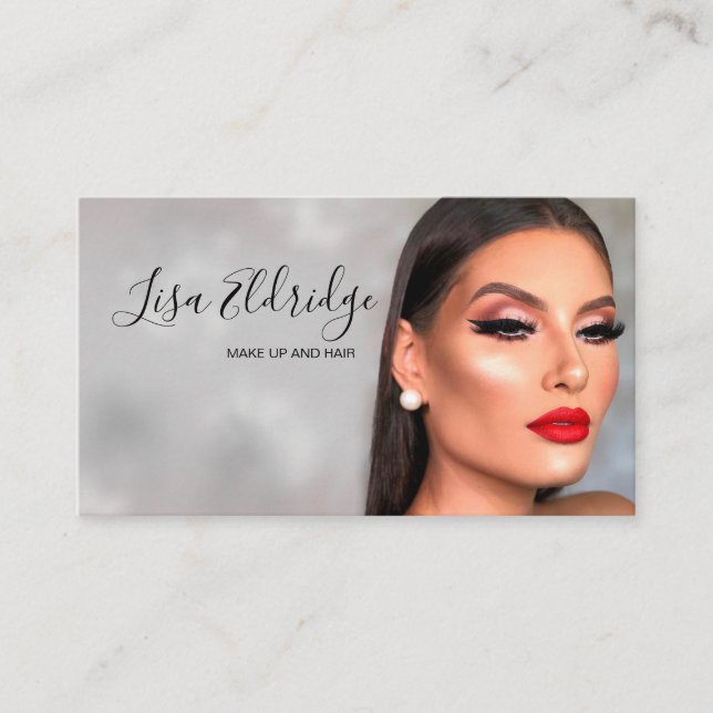 Show off Your Glamour : Stunning Makeup Business Card (Front)