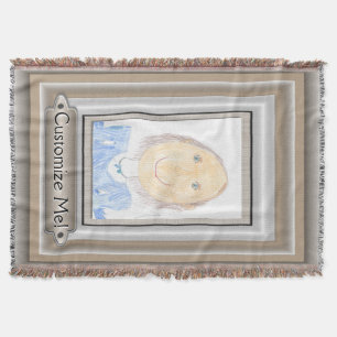 Show Off Your Kid's Art or Photo Throw Blanket